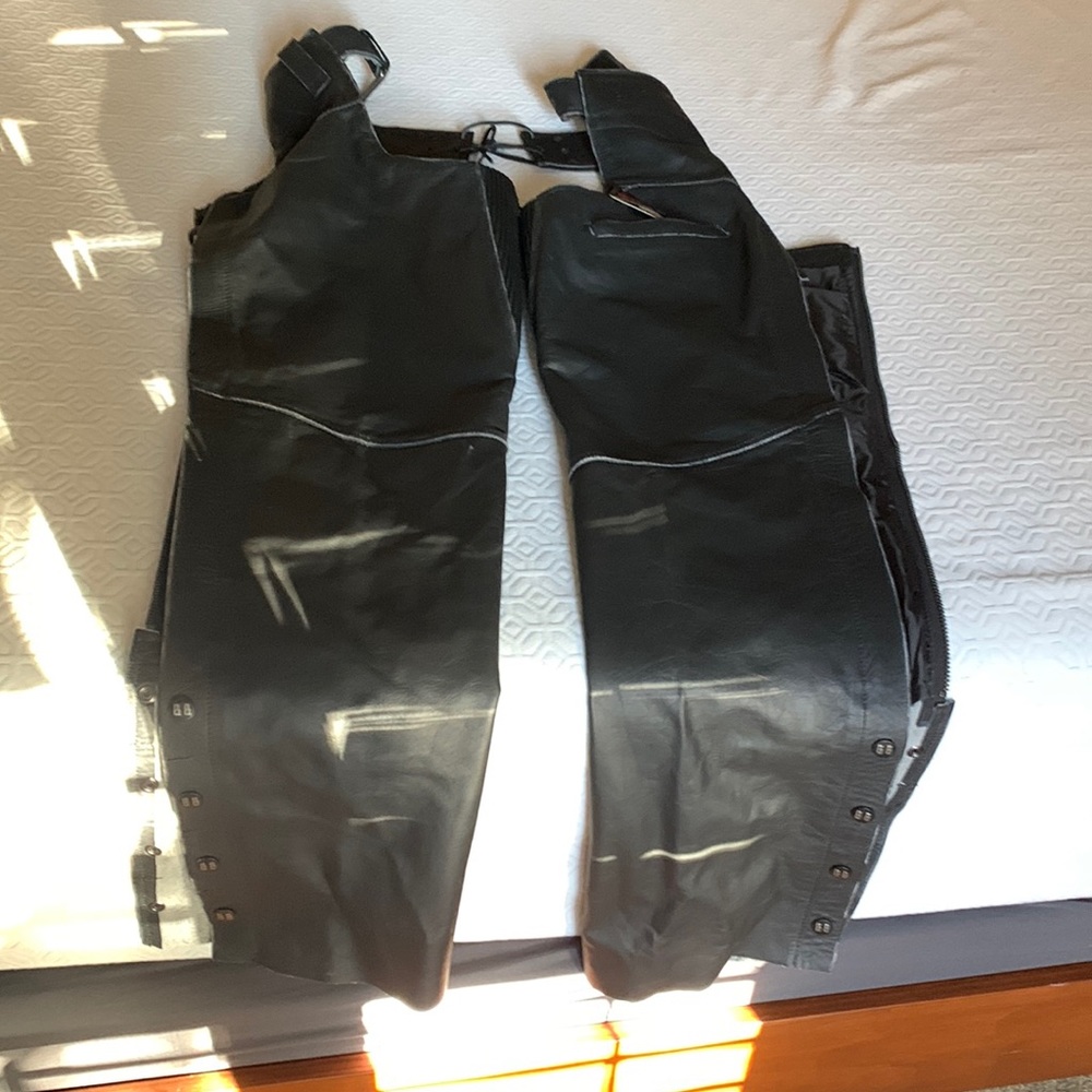 Black Brand Leather Chaps